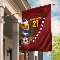 Venezuela Football Custom Garden Flag La Vinotinto Red Wine Coat of Arms LT9