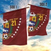 Venezuela Football Custom Garden Flag La Vinotinto Red Wine Coat of Arms LT9
