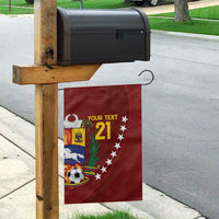 Venezuela Football Custom Garden Flag La Vinotinto Red Wine Coat of Arms LT9