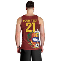 Venezuela Football Custom Men Tank Top La Vinotinto Red Wine Coat of Arms