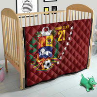 Venezuela Football Custom Quilt La Vinotinto Red Wine Coat of Arms LT9