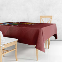 Venezuela Football Custom Tablecloth La Vinotinto Red Wine Coat of Arms