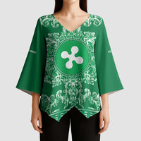 Personalized Italy Lombardy Kimono Sleeve Blouse Baroque Motif