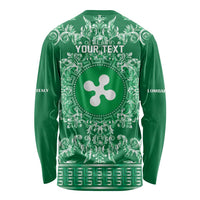 Personalized Italy Lombardy Long Sleeve Shirt Baroque Motif
