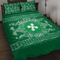 Personalized Italy Lombardy Quilt Bed Set Baroque Motif