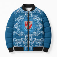 Personalized Italy Molise Bomber Puffer Jacket Baroque Motif