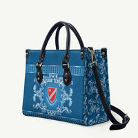 Personalized Italy Molise Leather Bag Baroque Motif