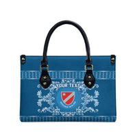 Personalized Italy Molise Leather Bag Baroque Motif