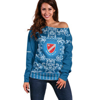 Personalized Italy Molise Off Shoulder Sweater Baroque Motif