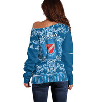 Personalized Italy Molise Off Shoulder Sweater Baroque Motif
