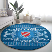 Personalized Italy Molise Round Carpet Baroque Motif