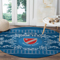 Personalized Italy Molise Round Carpet Baroque Motif