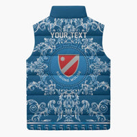 Personalized Italy Molise Sleeveless Puffer Jacket Baroque Motif