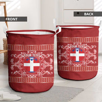 Personalized Italy Piedmont Laundry Basket Baroque Motif