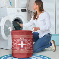 Personalized Italy Piedmont Laundry Basket Baroque Motif
