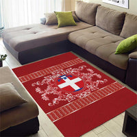 Personalized Italy Piedmont Area Rug Baroque Motif