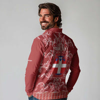 Personalized Italy Piedmont Long Sleeve Polo Shirt Baroque Motif