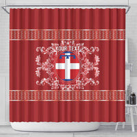 Personalized Italy Piedmont Shower Curtain Baroque Motif