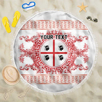 Personalized Italy Sardinia Beach Blanket Baroque Motif