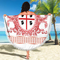 Personalized Italy Sardinia Beach Blanket Baroque Motif