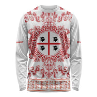 Personalized Italy Sardinia Long Sleeve Shirt Baroque Motif