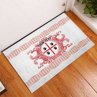 Personalized Italy Sardinia Rubber Doormat Baroque Motif