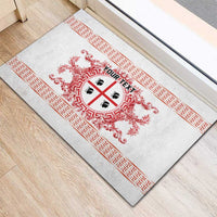 Personalized Italy Sardinia Rubber Doormat Baroque Motif