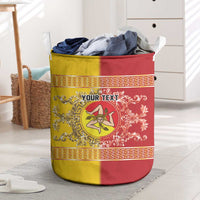 Personalized Italy Sicily Laundry Basket Baroque Motif