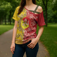 Personalized Italy Sicily Cross Shoulder Shirt Baroque Motif