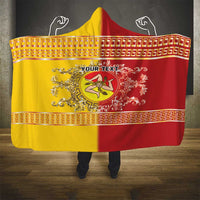 Personalized Italy Sicily Hooded Blanket Baroque Motif