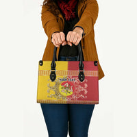 Personalized Italy Sicily Leather Bag Baroque Motif