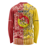 Personalized Italy Sicily Long Sleeve Shirt Baroque Motif
