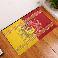 Personalized Italy Sicily Rubber Doormat Baroque Motif