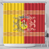 Personalized Italy Sicily Shower Curtain Baroque Motif