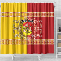 Personalized Italy Sicily Shower Curtain Baroque Motif