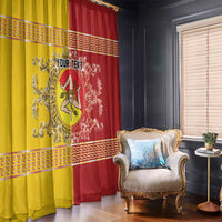 Personalized Italy Sicily Window Curtain Baroque Motif