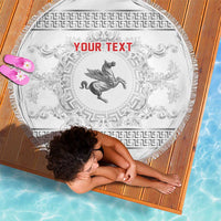 Personalized Italy Tuscany Beach Blanket Baroque Motif