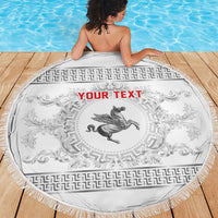 Personalized Italy Tuscany Beach Blanket Baroque Motif