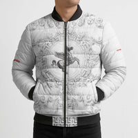 Personalized Italy Tuscany Bomber Puffer Jacket Baroque Motif