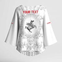Personalized Italy Tuscany Kimono Sleeve Blouse Baroque Motif