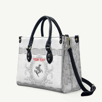 Personalized Italy Tuscany Leather Bag Baroque Motif