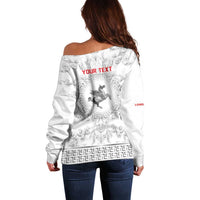 Personalized Italy Tuscany Off Shoulder Sweater Baroque Motif