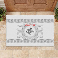 Personalized Italy Tuscany Rubber Doormat Baroque Motif