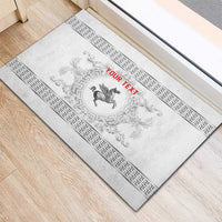 Personalized Italy Tuscany Rubber Doormat Baroque Motif