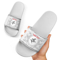 Personalized Italy Tuscany Slide Sandals Baroque Motif