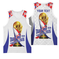 Croatia World Football Personalized Basketball Jersey Vatreni Take Me To America 2026 White
