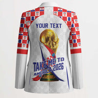 Croatia World Football Personalized Blazer Vatreni Take Me To America 2026 White