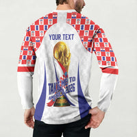 Croatia World Football Personalized Button Sweatshirt Vatreni Take Me To America 2026 White