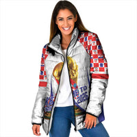 Croatia World Football Personalized Padded Jacket Vatreni Take Me To America 2026 White