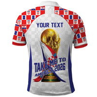 Croatia World Football Personalized Polo Shirt Vatreni Take Me To America 2026 White